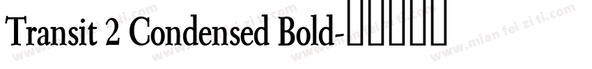 Transit 2 Condensed Bold字体转换